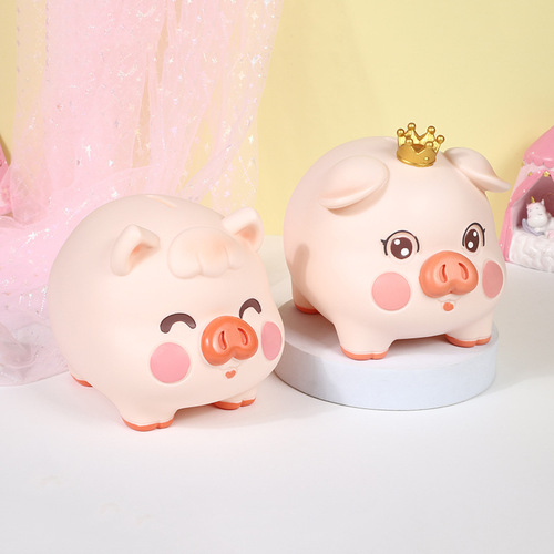 Cute Little Pig Money Bank with Creative Blinking Eyes Piggy Desk Ornament Coin Storage Bank Children's Gift