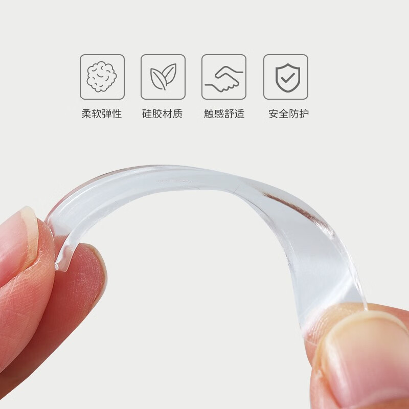 透明無痕防撞膠條長條免打孔自粘衣櫃玻璃桌角防碰撞貼家具靜音條