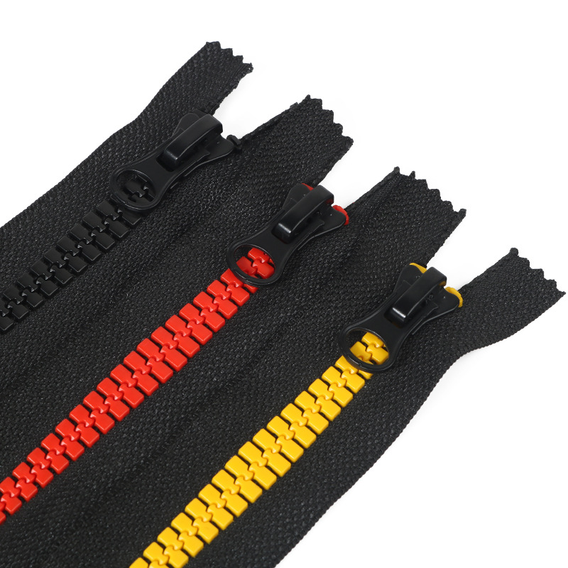 8号波浪牙树脂拉链闭尾20cm红色拉锁 服装箱包口袋拉链条工厂批发