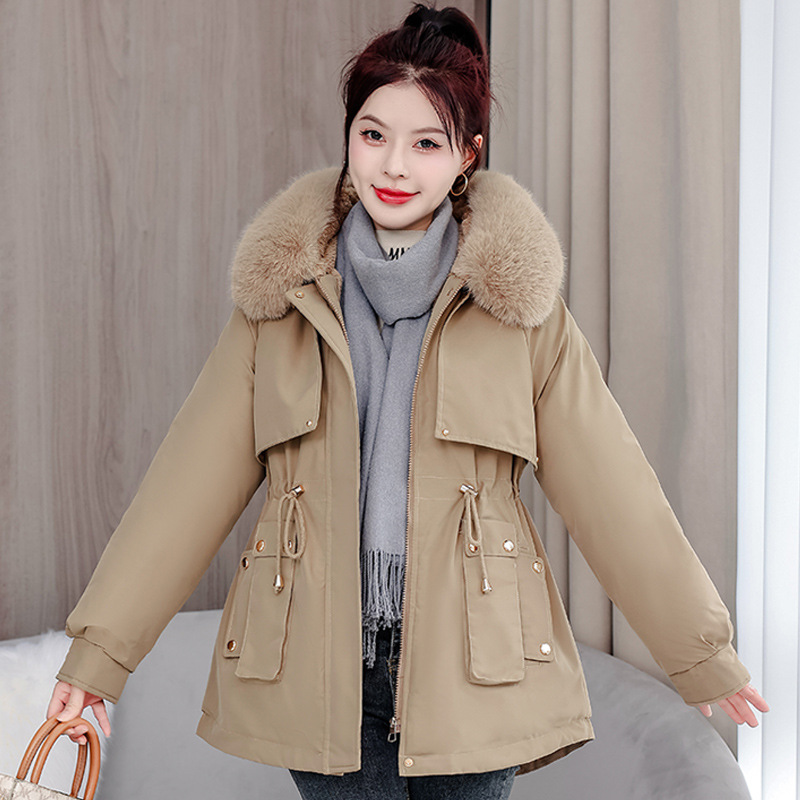 Algodón para mujeres mediana y larga en 2025 nuevo estilo de terciopelo para superar la chaqueta de algodón coreana suelta chaqueta de invierno image 8