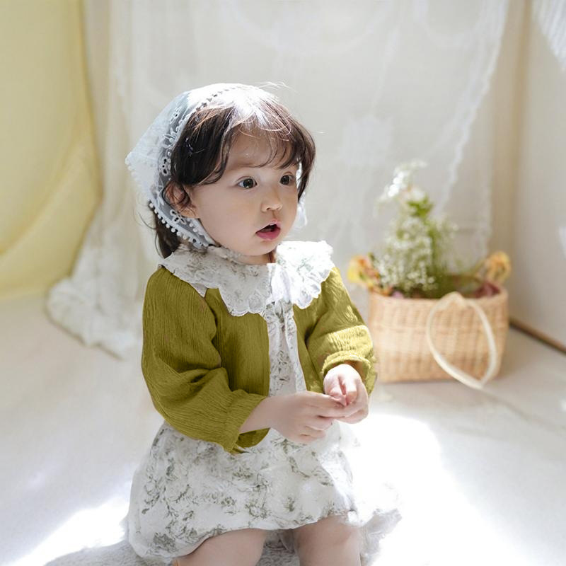 Girls' dress Spring and Autumn Thin Children's Western Style Floral Vest Fake Two-piece Baby Long-sleeved Korean Princess Skirt
