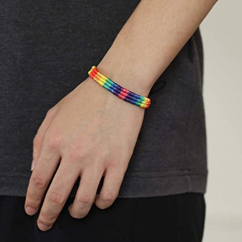 Fashion Gradient Color Braid Knitting Unisex Bracelets 1 Piece