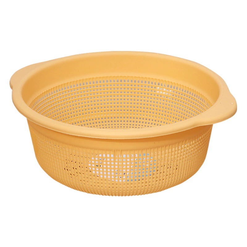 Утолщенная корзина для овощей Корзина для мытья овощей Кухонная корзина для слива фруктов и овощей Пластиковая корзина Пластиковая синяя корзина для хранения