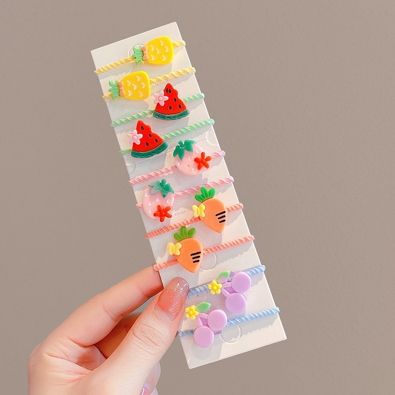 Banda de pelo de pulgar lindo para niños accesorios de corbata de pelo de bebé cuerda de pelo de bebé niña alta elástica no duele el cabello tocado de banda de goma