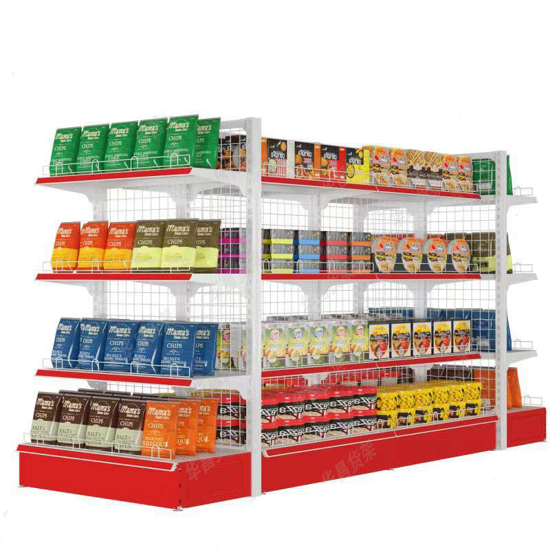 工場直発スーパー棚コンビニ間食展示棚薬局文房具店売店両面陳列棚|undefined