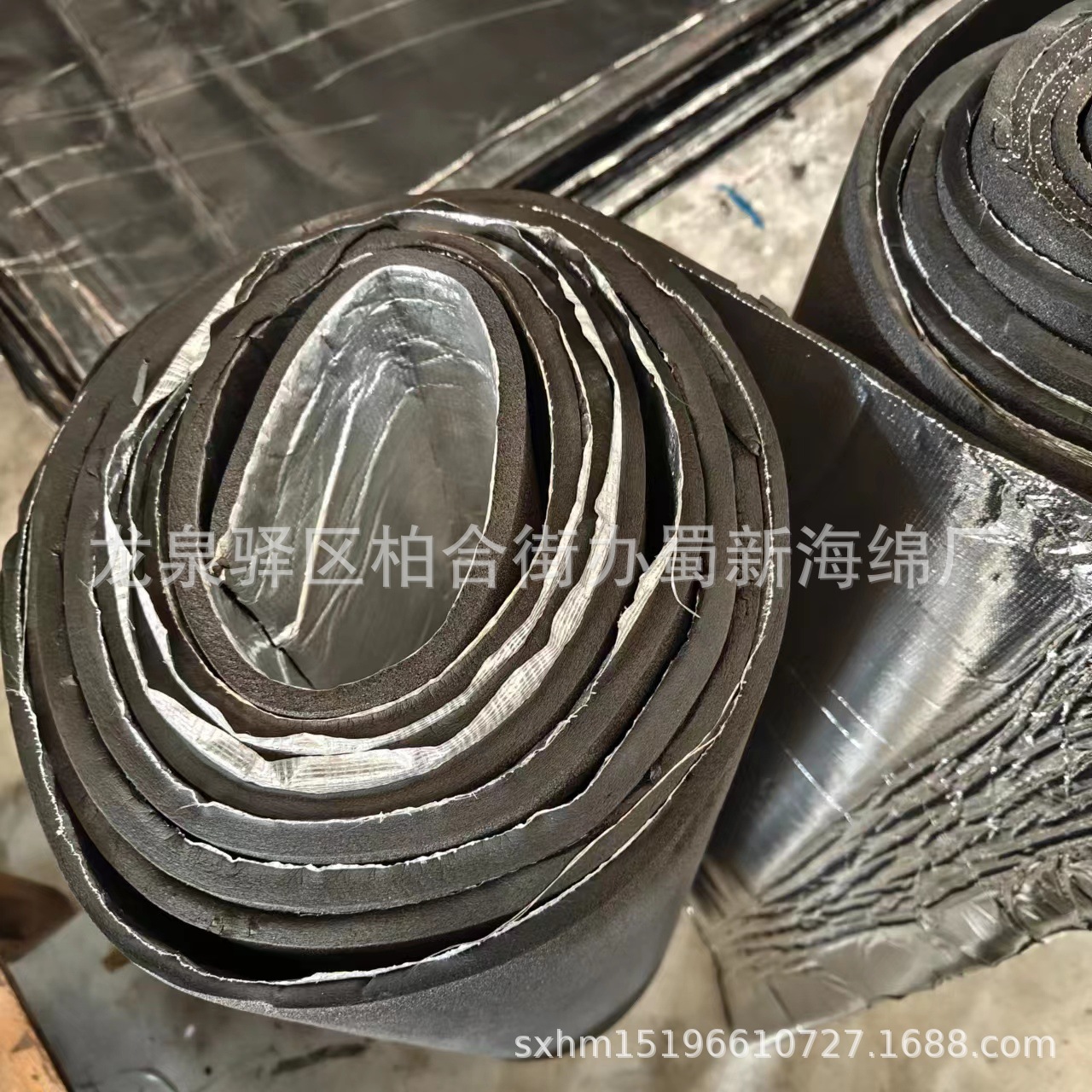 厂家供应铝膜橡胶阻燃吸音隔热海绵/铝膜橡胶保温隔热阻燃海绵