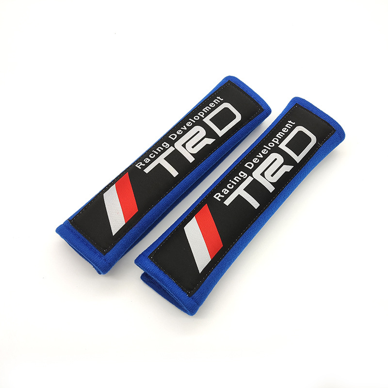 JDM Car Modified, Tengyuan Seat belt shoulder pad - trd-blue