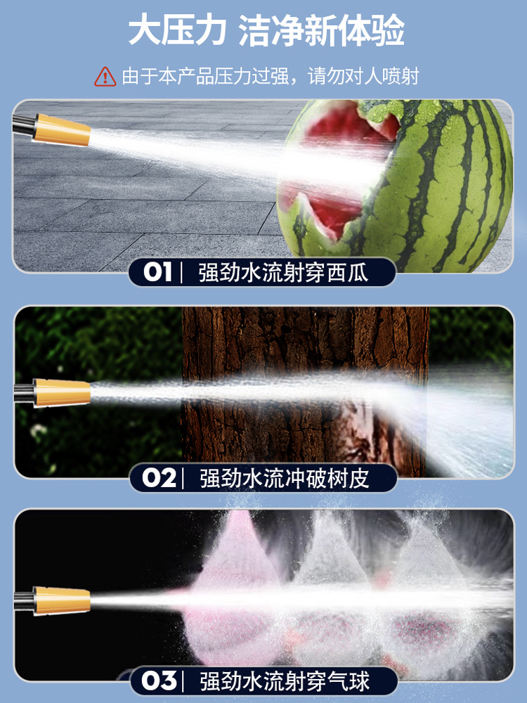 Cross-Border Wireless Car Washer High-Pressure Car Wash Water Gun for Car and Home Use Powerful Car Wash Tool Special for Car Washing