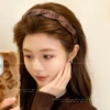 Brown coffee plaid headband