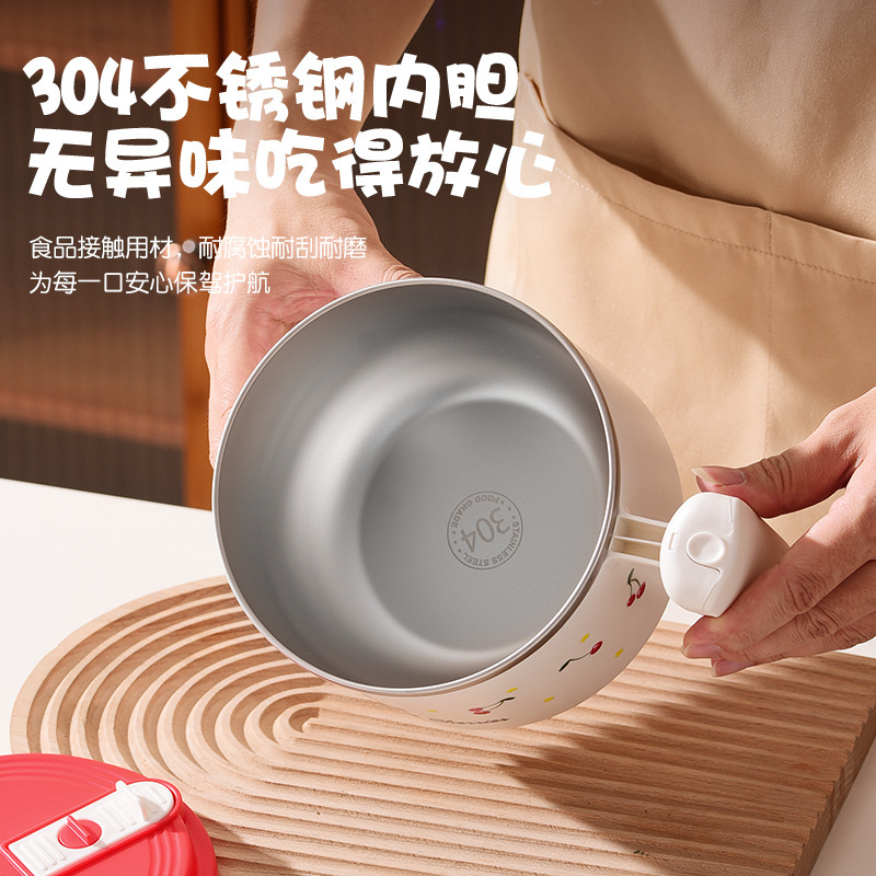 上班族个人专用泡面碗宿舍学生带盖大容量沥水食品级不锈钢饭面碗|undefined