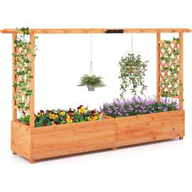 户外花园拱门种植框花架户外庭院种植床攀爬架花床大花架