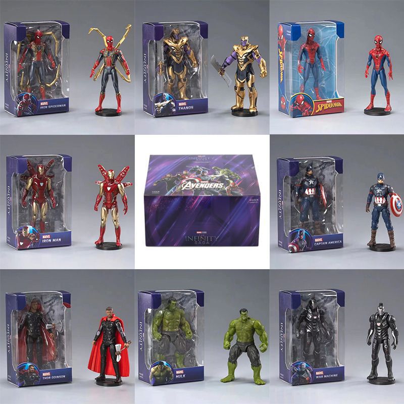4.1inch Piece Dropshipping Iron Man Spider Man Marvel Thor mk85 Us War Machine Trumpet Interactive Toys