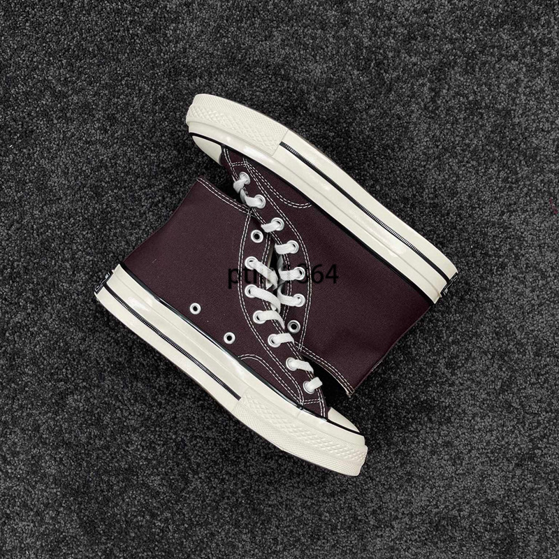 Auténticos zapatos de hombre Meiqi Converse aj 1970s zapatos de mujer zapatos de lona zapatos altos cremosos azules vulcanizados originales puros image 17