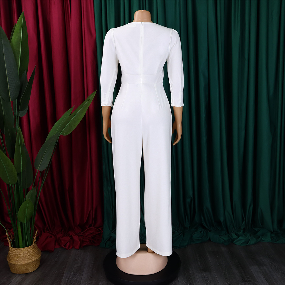 Damen Jumpsuit Langarm Lässig Weites Bein Für Den Winter_voghion.com