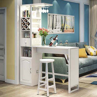 Modern Simple Dining Room Small Apartment Partition Wine Cabinet Small Bar Counter Partition Cabinet Integrated Wall Bar Counter Table for Home