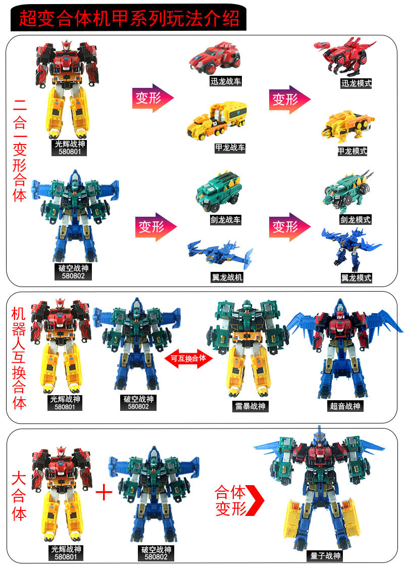 Quantum Team Qiang Long Zhan Shen Mo Feng Zhan Hun Jiang Long Fusion Robot Lei Bao Chao Yin Guang Po Kong Man Gift details Picture
