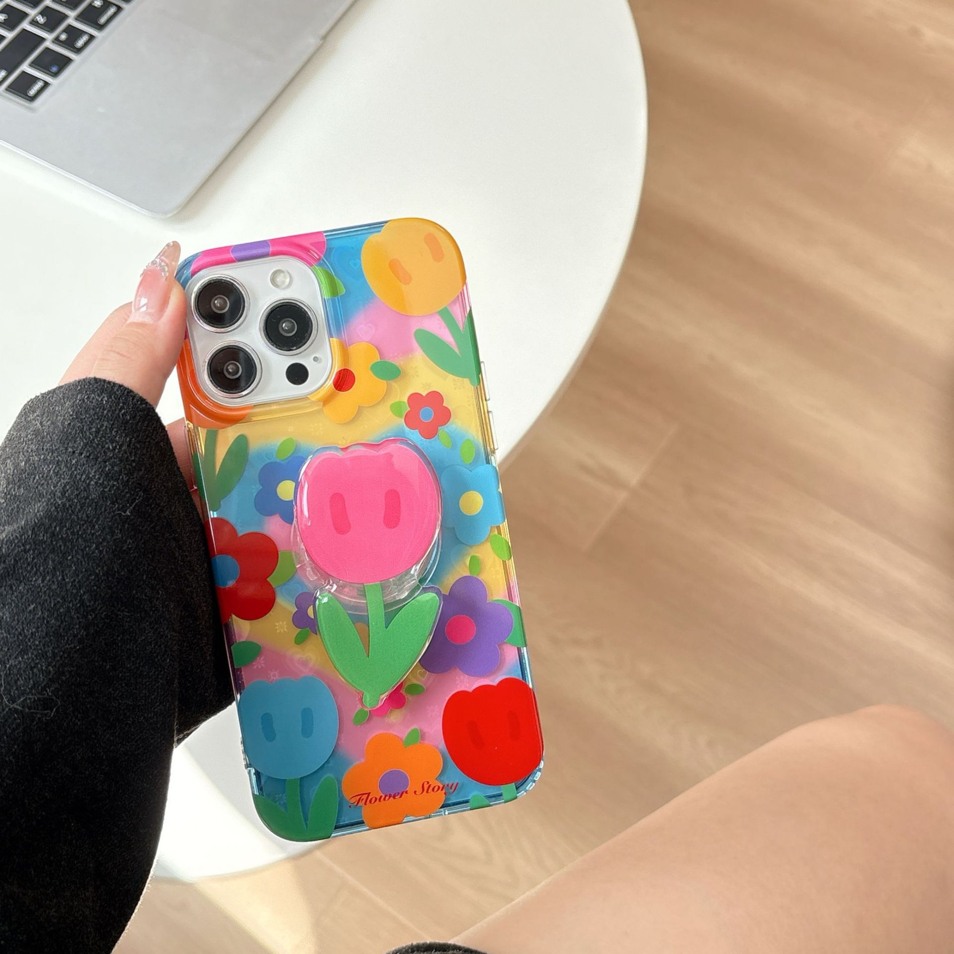 Color graffiti verano tulipanes apple 15ProMax funda para teléfono móvil 16Pro soporte 14/13 nuevo 16PM