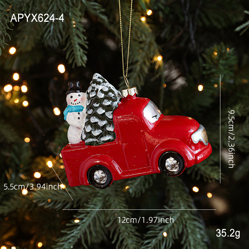 Nuevo color rojo y blanco dibujos animados colgantes de plástico Santa colgantes de árbol de Navidad decoración de atmósfera suministros de diseño