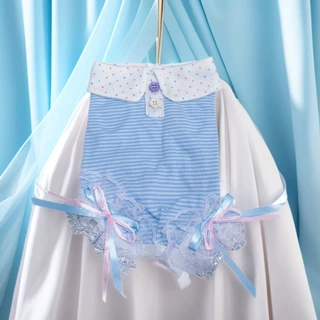 宠物服装狗狗衣服春夏装新款波点条纹挂腿吊带款式蝴蝶结春夏装