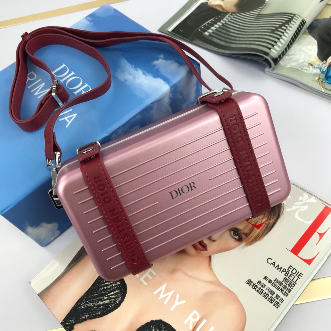 Dior x Rimowa Personal Clutch Pink Aluminum