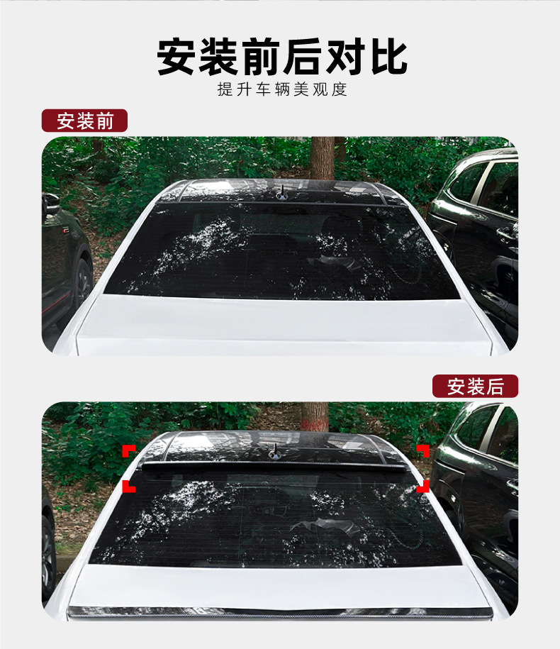 Suitable for Mercedes-Benz E-Class W212 2010-2015 Top Wing Rear Wing Spoiler Car Sticker Exterior Cross-Border Modification Accessories