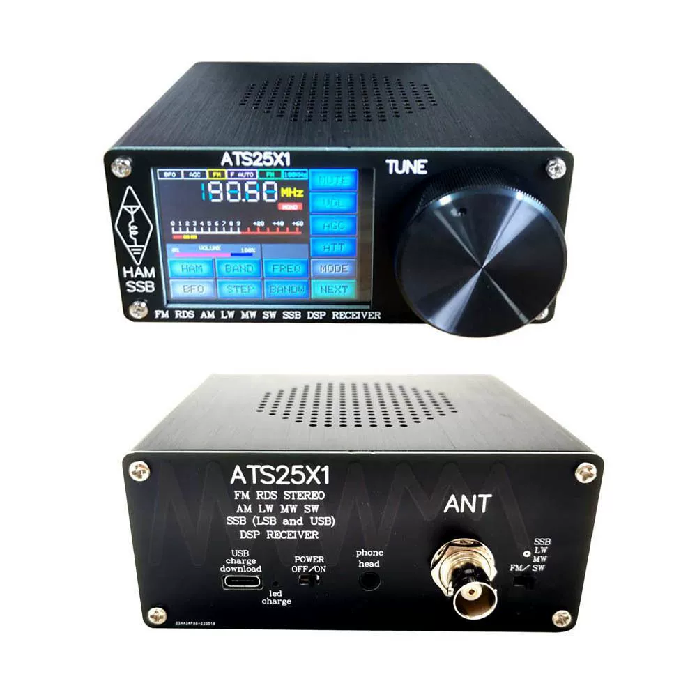 Всеволновой радиоприемник ATS-25 с сенсорным экраном, SI4732, FM, высокая чувствительность