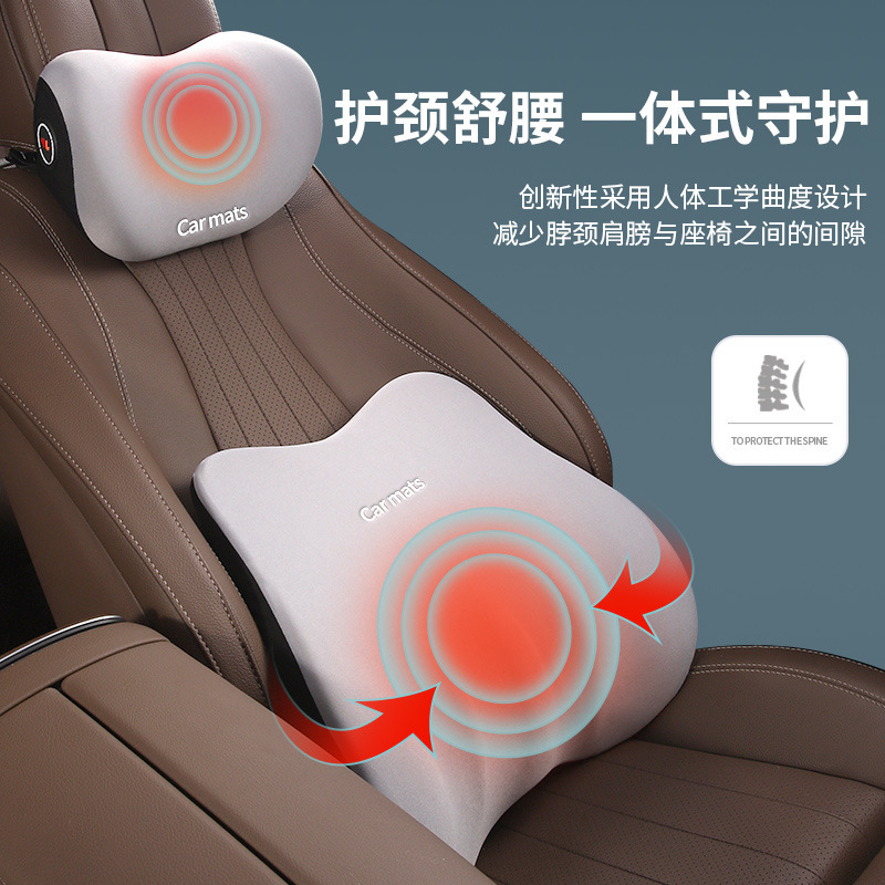 De gama alta reposacabezas del coche soporte lumbar fábrica al por mayor coche de espuma de memoria cojín lumbar respaldo almohada lumbar almohada del cuello del coche almohada image 4