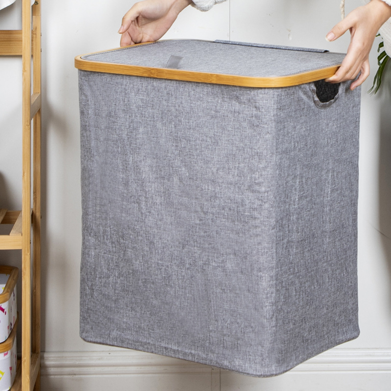 Cesta de lavandería Cesta de almacenamiento de lavandería doméstica Cesta de lavandería con ruedas Gap móvil Cubo de almacenamiento de gran capacidad