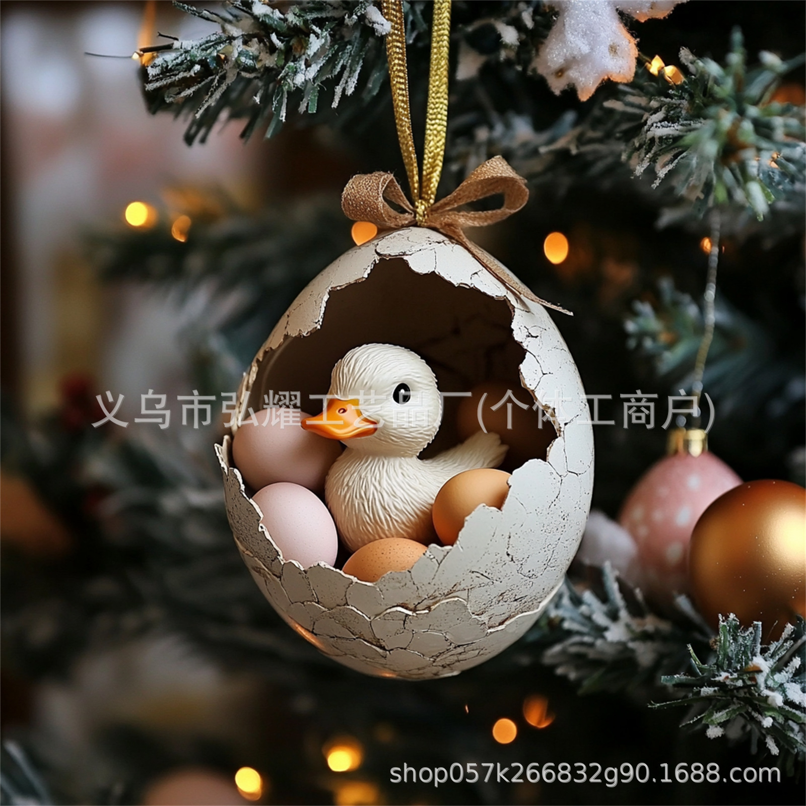 Nuevo acrílico plano transfronterizo para la cáscara de huevo animal de Pascua colgante de automóvil colgante de decoración del día de San Valentín image 2