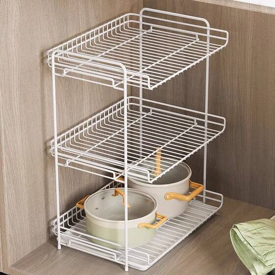 Kitchen Storage Rack Table Storage Shelf Household Artifact Desktop Multi-layer Cabinet Layered Partition Dishes Placement Rack