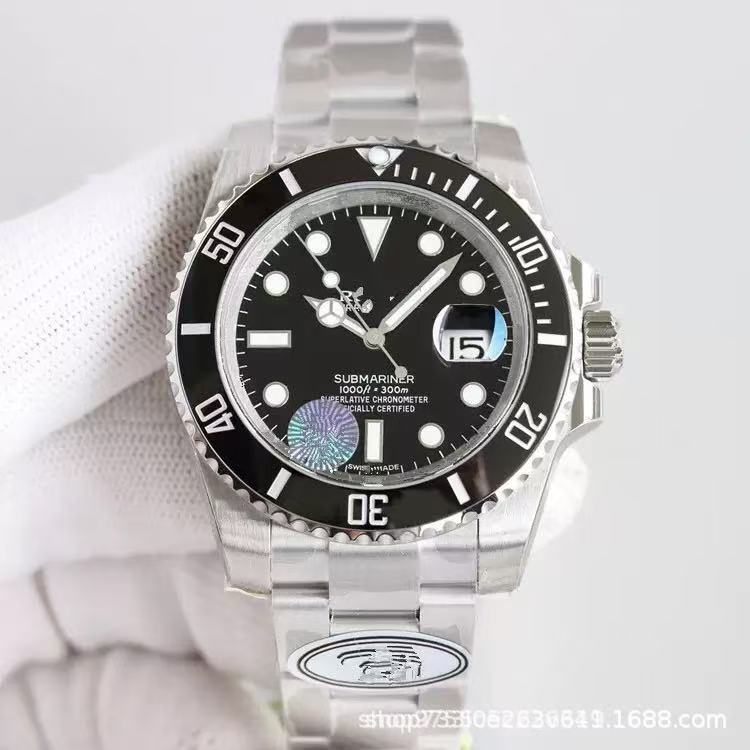 Fábrica VS fábrica ZF fábrica verde agua fantasma automático 316 acero inoxidable luminoso negro fantasma azul fantasma mecánico cinturón de acero anillo de cerámica