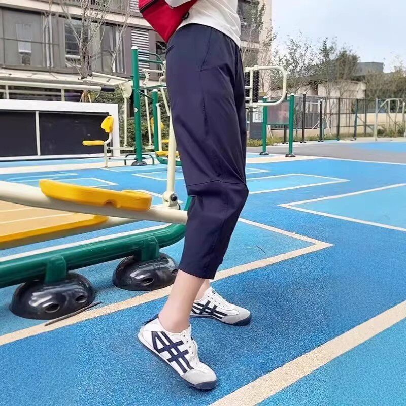 Thin Cropped Harem Sports Pants for Women, 2026 Summer New Style, Plus Size, High-Waisted, Slimming, Loose Casual Pants
