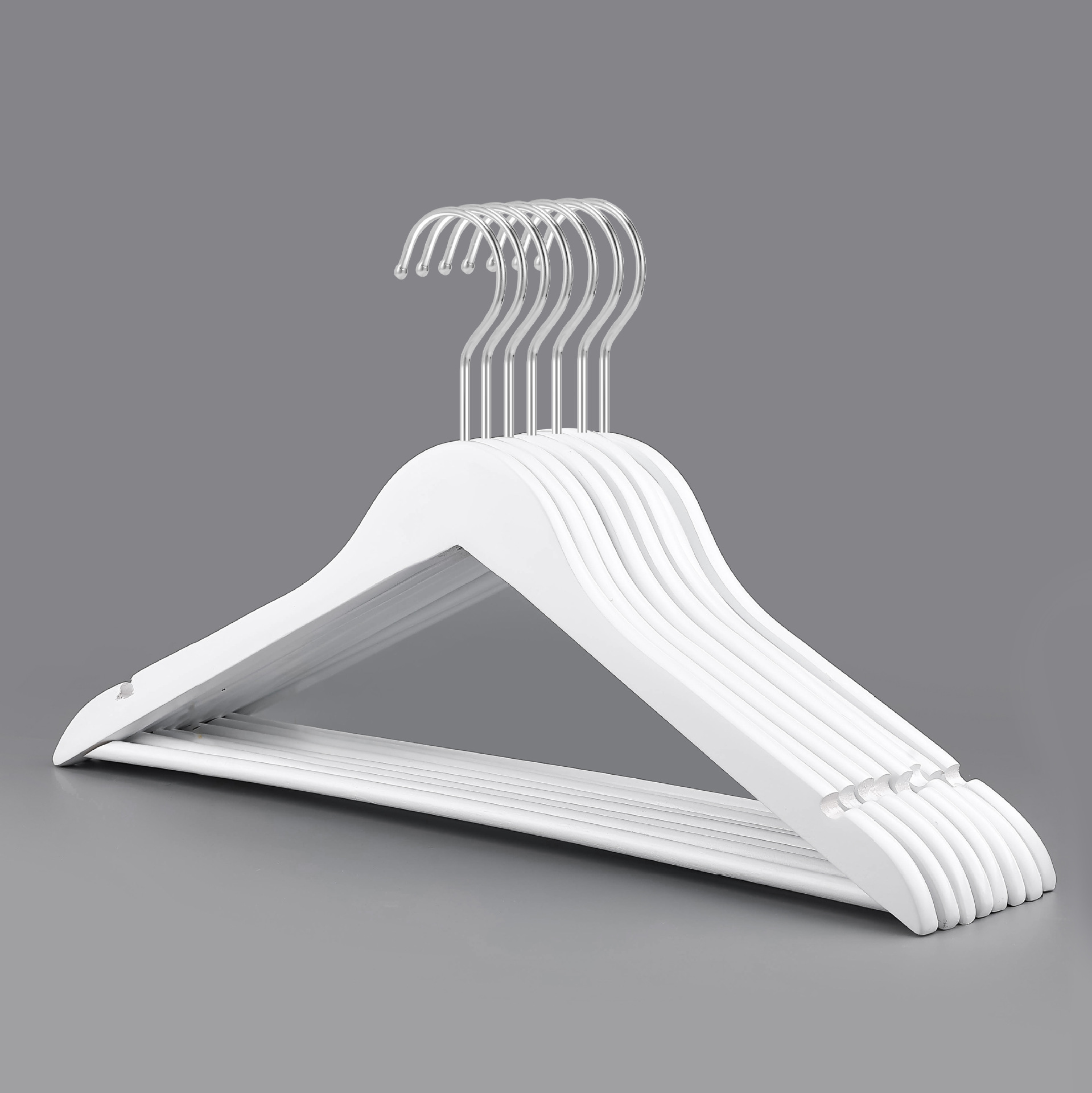 Percha de madera blanca, percha de ropa, armario de ropa, percha de ropa de madera, percha de ropa de hotel, percha de ropa doméstica