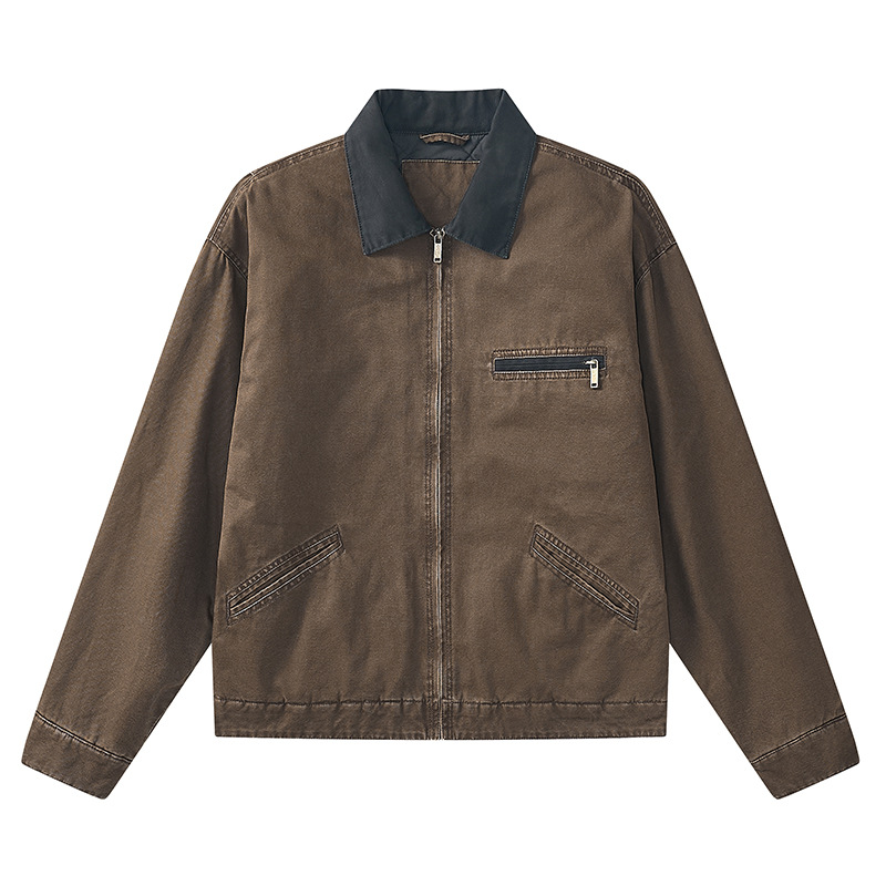 Men's autumn retro fashionable trend casual universal cotton jacket