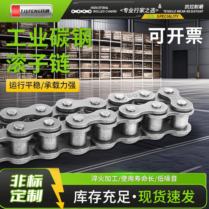 铁峰 B系列48B单排双排三排短节距精密滚子链条