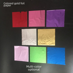 DIY Crystal Epoxy & Slime Materials: Imitation Gold and Silver Foil Paper, 24K Gold Foil Sheets, 9x9cm