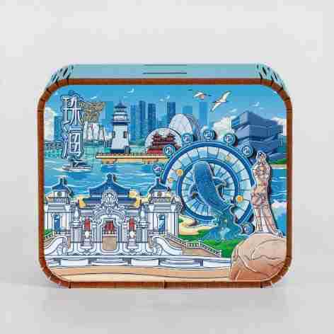 オリジナルアモイ重慶南京西安都市動態オルゴールオルゴールオルゴール観光記念品|undefined