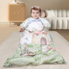 2025新型の赤ちゃんの寝袋秋冬の厚い綿の赤ちゃんの寝袋のエアコンの部屋は子供の寝袋に蹴られます。
