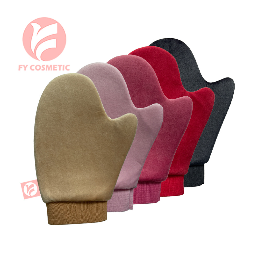 Fengyuan beauty black velvet flocking beauty black smearing beauty Black gloves bodybuilding smearing gloves self tan mitt