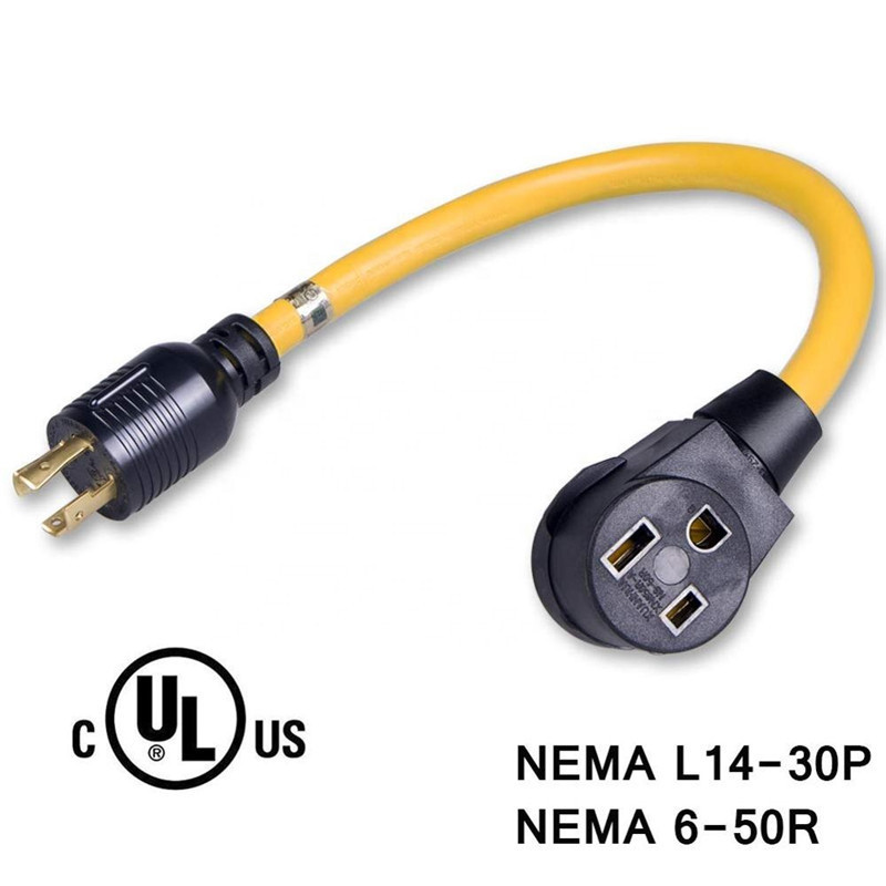 厂家批发 美国干衣机插头 亚马逊房车充电电源线 1.5ft电线转换插