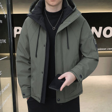 2025羽绒服男冬季宽松保暖工装冲锋衣男士休闲连帽羽绒外套男款