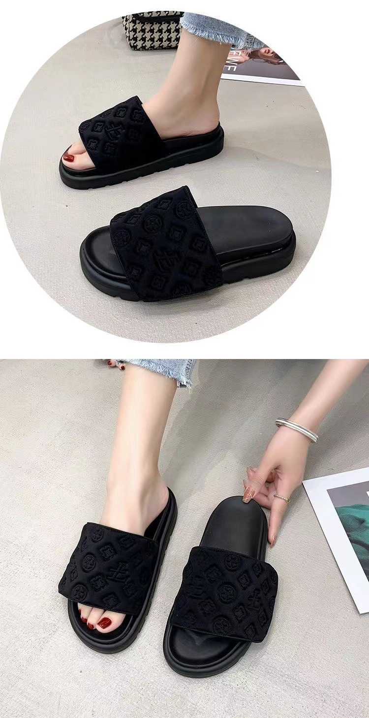 Women's Platform Sandals With Printed Velcro Summer Design_voghion.com