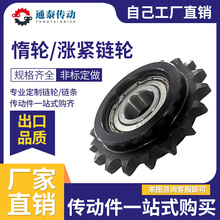 45钢发黑4/5/6分08B10A12A惰轮链条涨紧链轮带轴承12/13/14/15/17