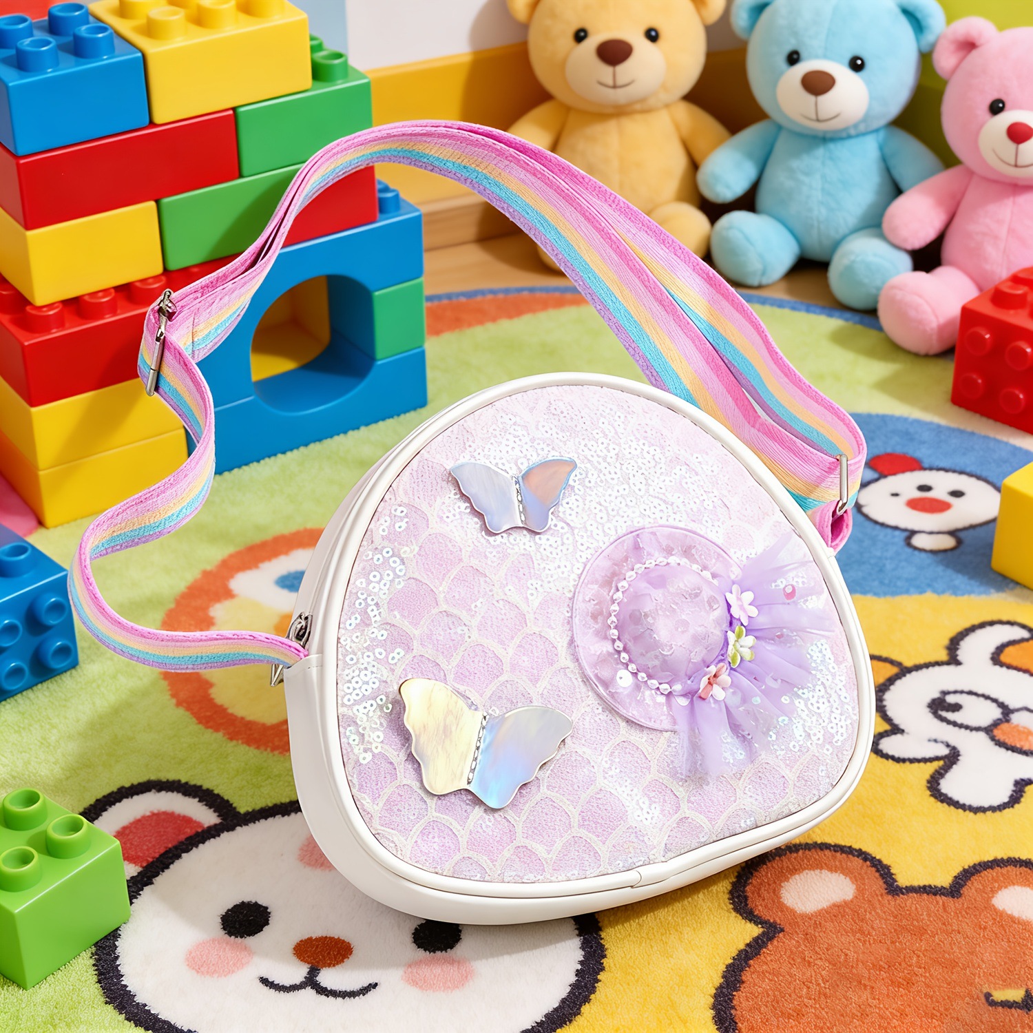 Bolsas de hombro para niños de arco lindas bolsas de moda casuales para niños bolsas escolares de jardín de infantes artículos de moda para niños
