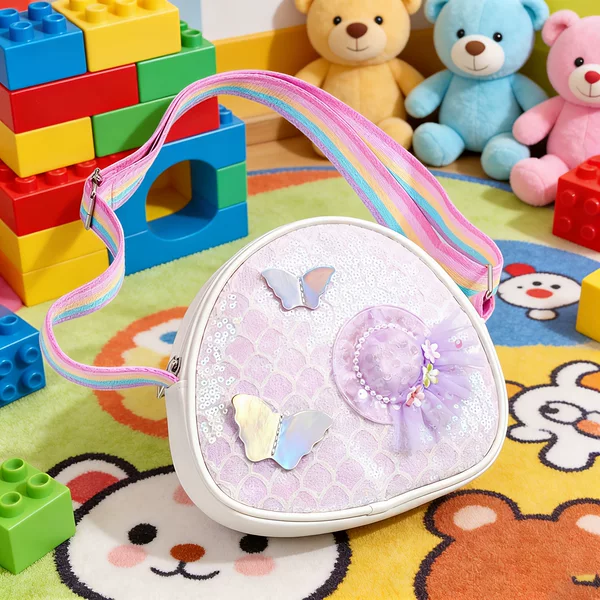 Bowknot Double Shoulder Children's Bag Cute Casual Fashion Children's Bag Kindergarten School Bag Children's Fashion Single Item