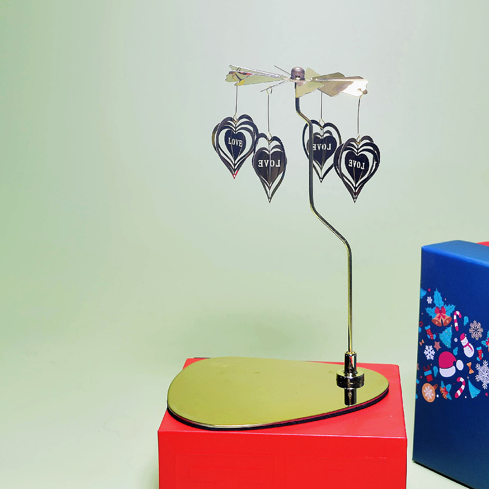 Amazon ins doles Acero inoxidable triángulo redondo bandeja giratoria candelabro aromaterapia vela linterna romántica