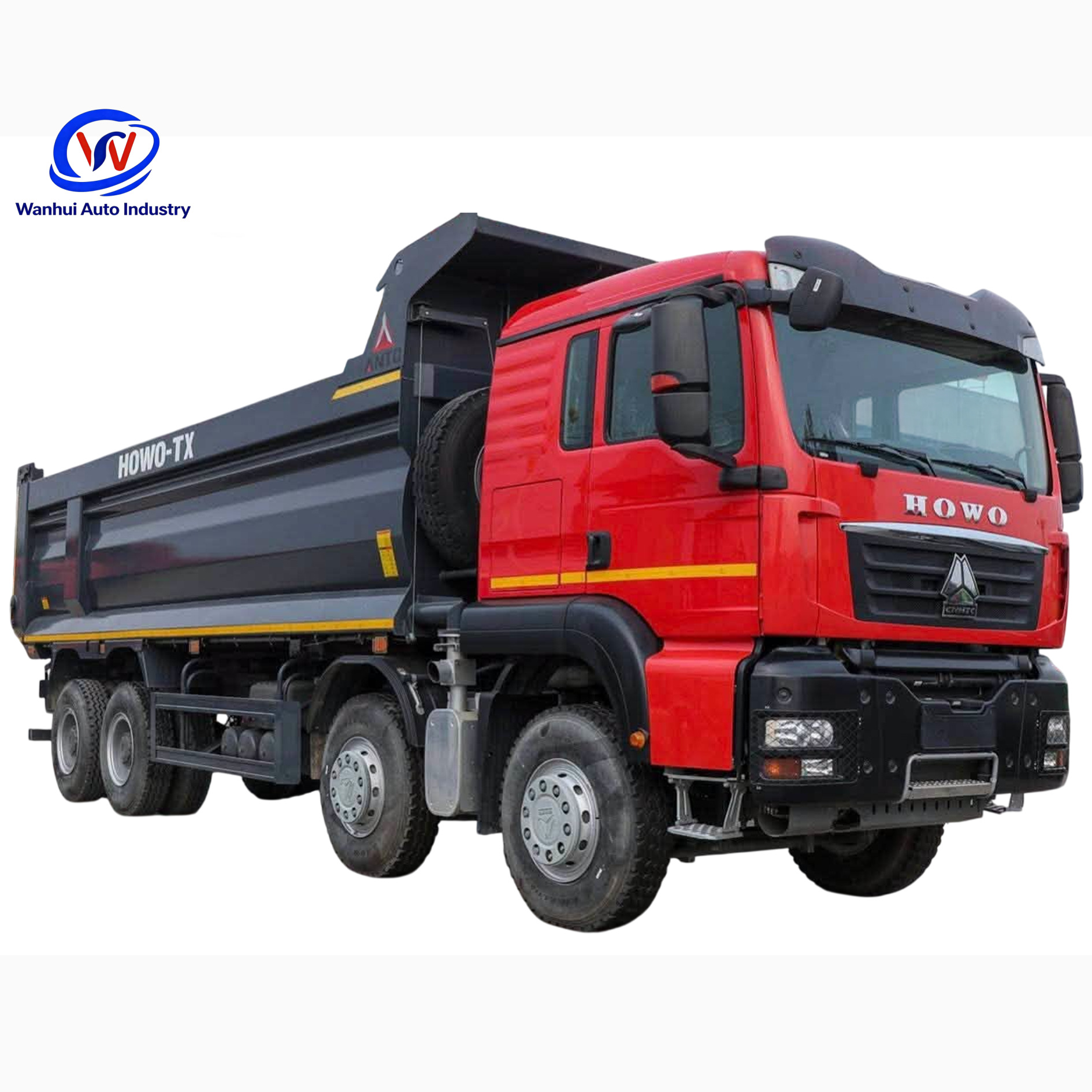 Howo TX 8x4 dump truck with U-shaped box for mining and engineering, 380-400 horsepower, Euro II