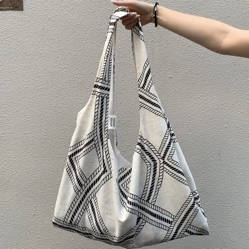 Relaxed Style Single-Shoulder Crossbody Bag, Niche Retro Pony Totem Handbag, High-End Personalized Linen Canvas Bag Relaxed Style Single-Shoulder Crossbody Bag, Niche Retro Pony Totem Handbag, High-End Personalized Linen Canvas Bag
