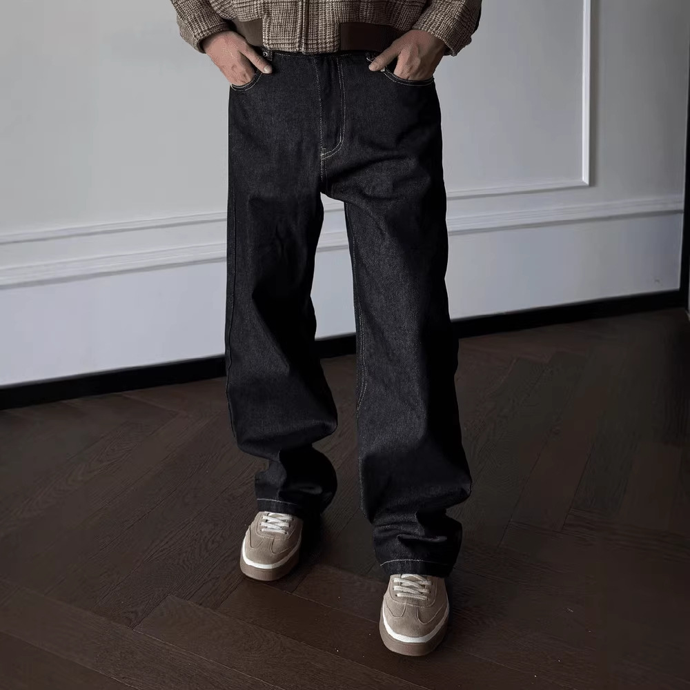 Men's Clothing Cleanfit Men's American Style Hand Sewn Jeans_mkmklike.com