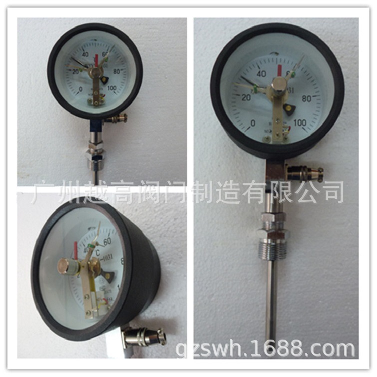 wss-411不锈钢双金属温度计 径向 轴向 万向型锅炉管道指针温度计